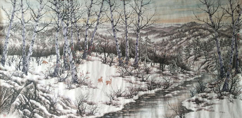 《雪韵》、240x123cm、庚子年