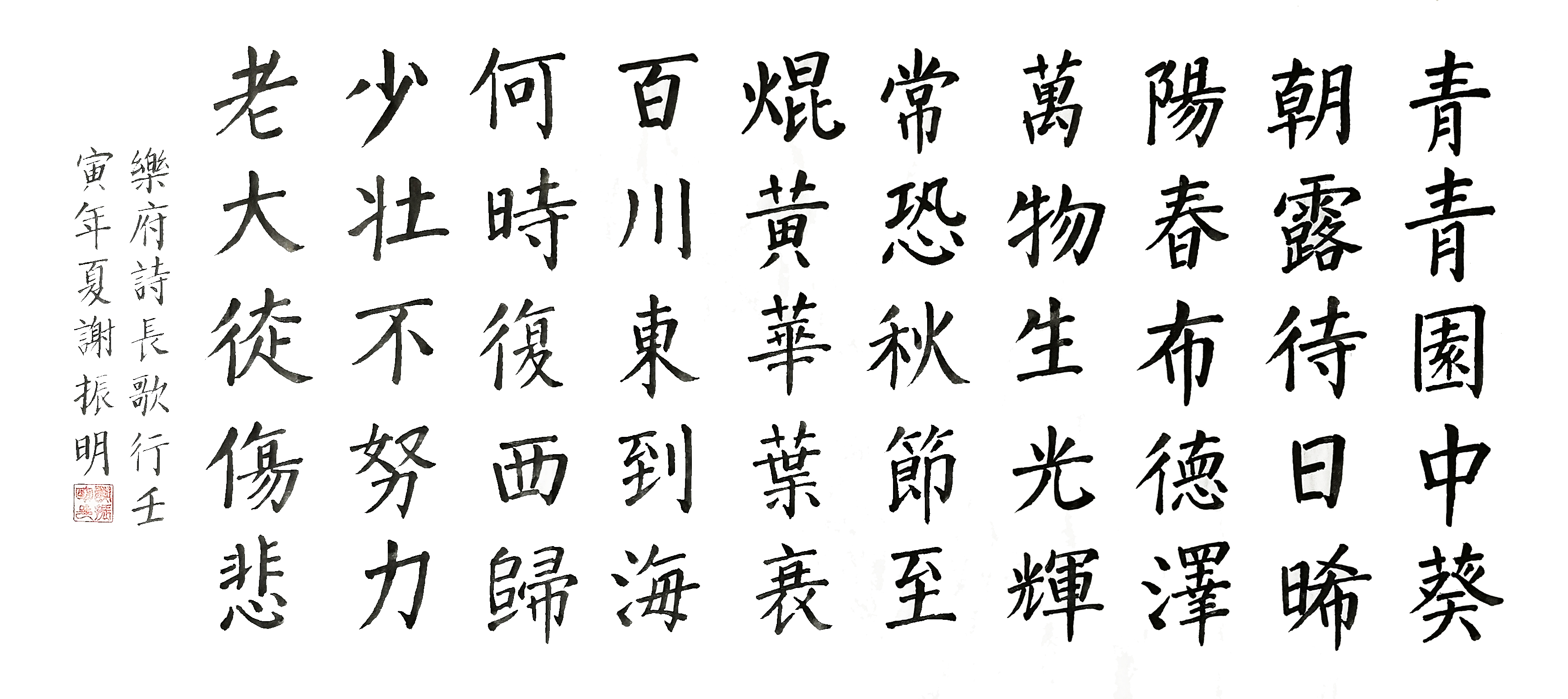 乐府诗《长歌行》136x62cm 壬寅年