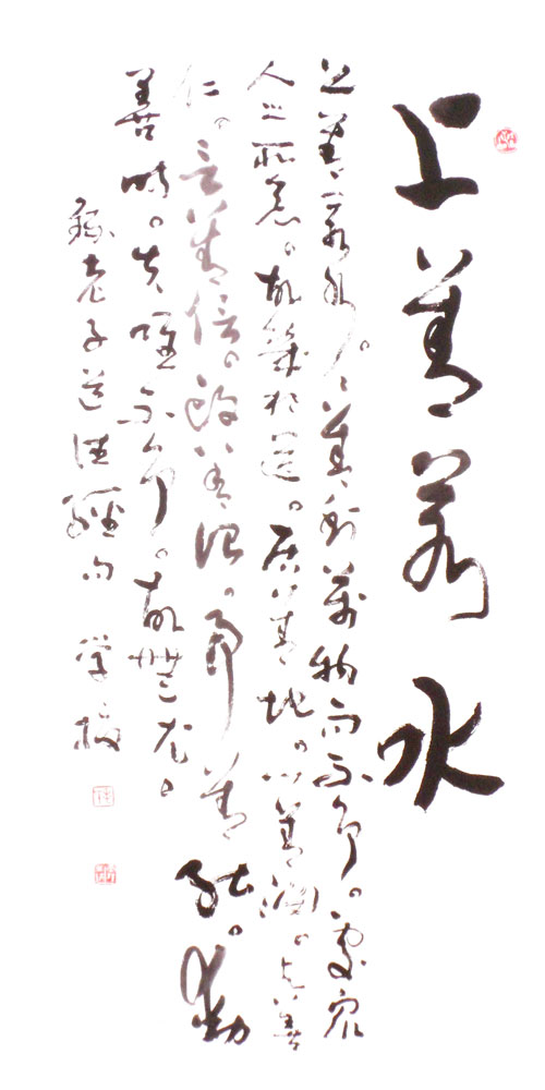 毛学校个人书法作品赏析