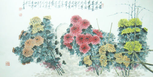 东篱五色霞-136cm-X-68cm