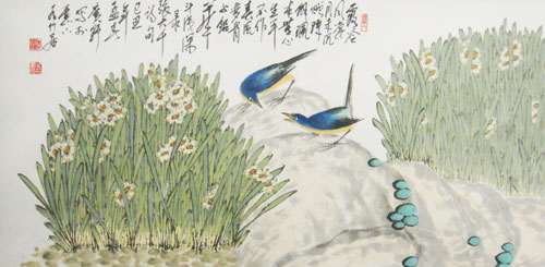 春晖图-136cm-X-65cm